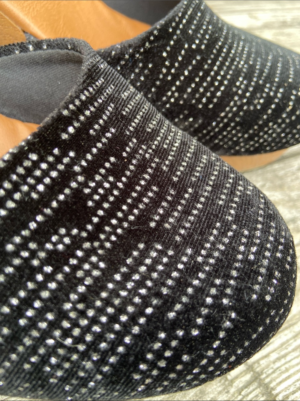 Target Universal Thread Marcia Black Sparkle Velvet Heeled Clog Women's Size 9.5 - Picture 11 of 13